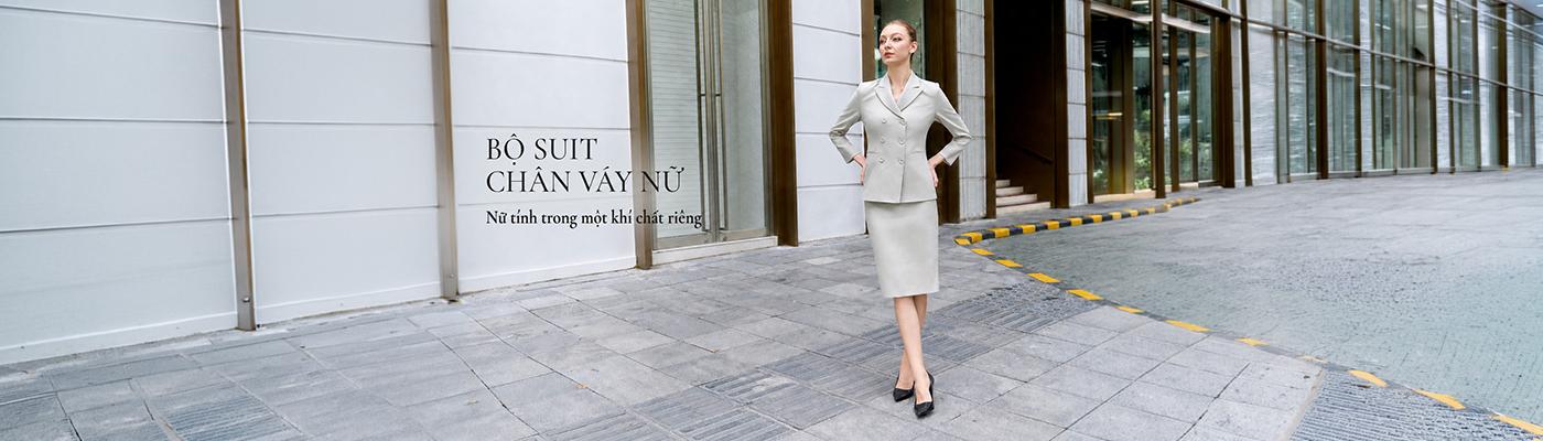 Bộ suit chân váy nữ