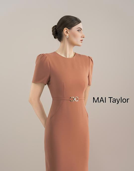 Đầm cam đất thắt eo kim loại – Đơn giản mà cuốn hút MAI Taylor