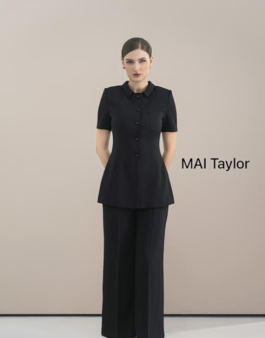 Set vest đen tay ngắn – Thanh lịch và chuyên nghiệp
