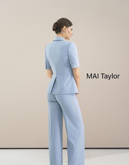 Set vest xanh pastel dáng cổ điển – Trẻ trung và phong cách MAI Taylor
