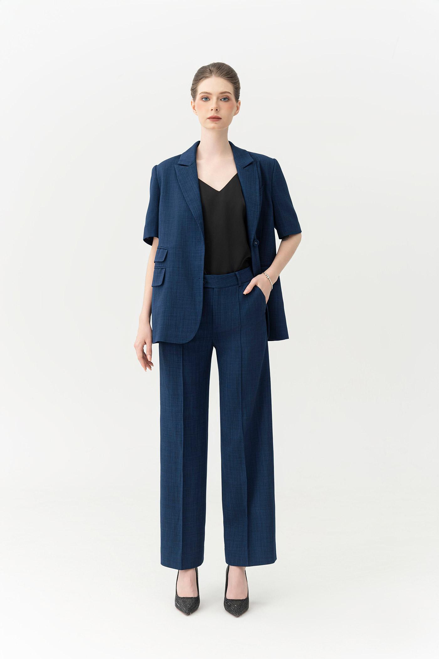 Bộ Suit Tay Ngắn Xanh Navy