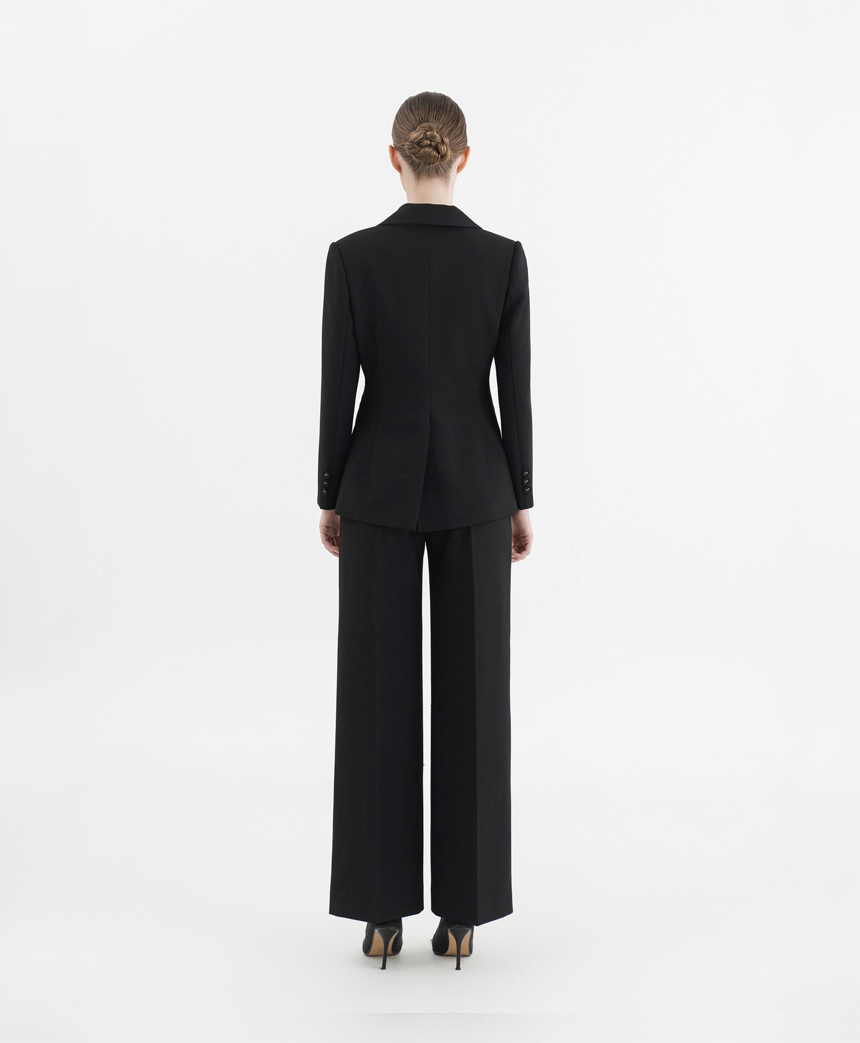 Bộ suit quần nữ 3 món màu đen